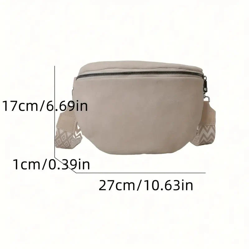 BUM BOLSO - ZIPPER - WIDE STRAP - CRESCENT BOLSO - CROSSBODY BOLSO