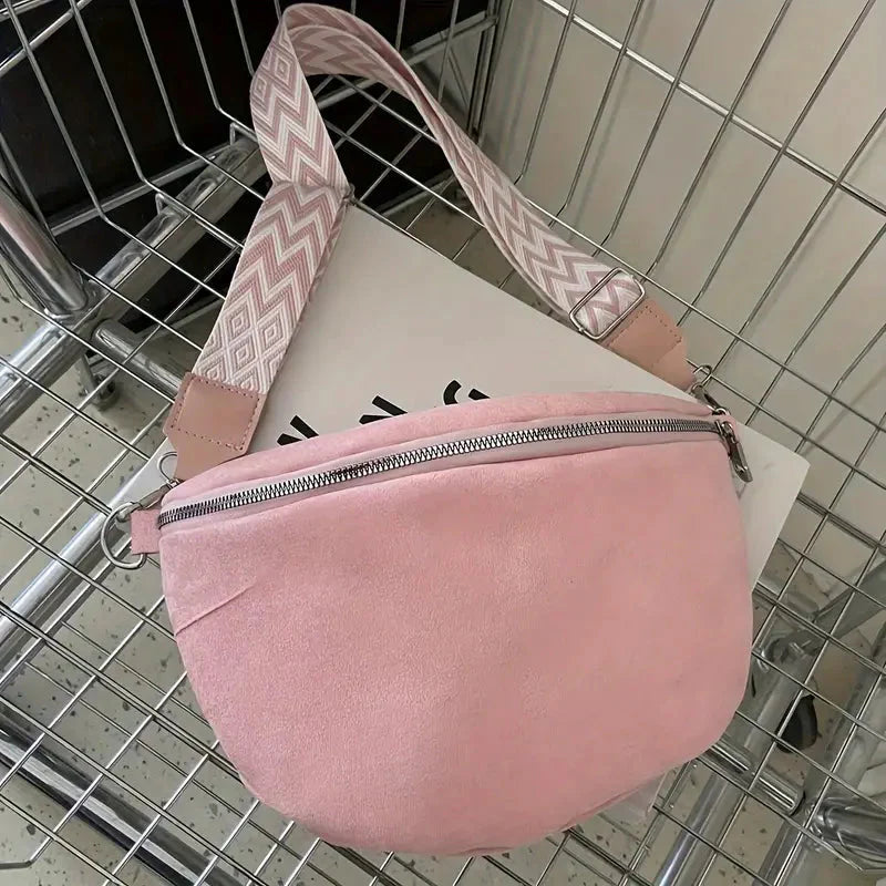 BUM BOLSO - ZIPPER - WIDE STRAP - CRESCENT BOLSO - CROSSBODY BOLSO