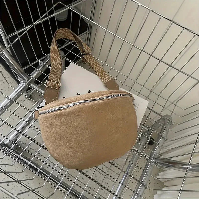 BUM BOLSO - ZIPPER - WIDE STRAP - CRESCENT BOLSO - CROSSBODY BOLSO