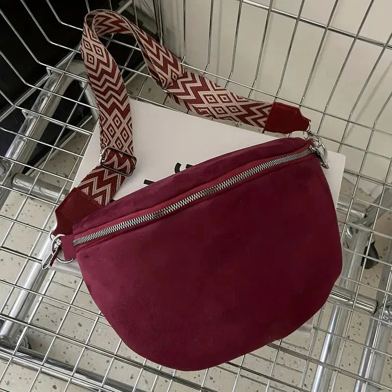 BUM BOLSO - ZIPPER - WIDE STRAP - CRESCENT BOLSO - CROSSBODY BOLSO