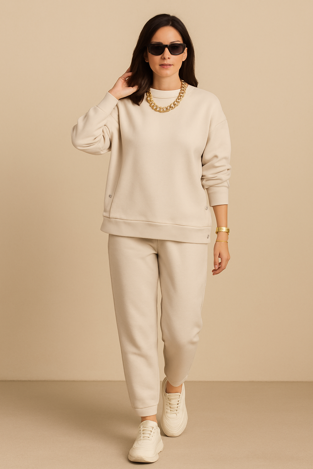 RAQUEL™ | CONJUNTO DE TRAJE DE CHAQUETA CON BOTONES Y PANTALONES DE DOS PIEZAS - ESTILO MODERNO