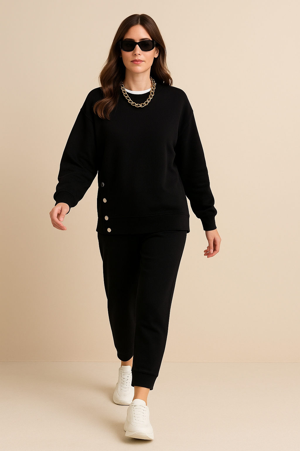 RAQUEL™ | CONJUNTO DE TRAJE DE CHAQUETA CON BOTONES Y PANTALONES DE DOS PIEZAS - ESTILO MODERNO