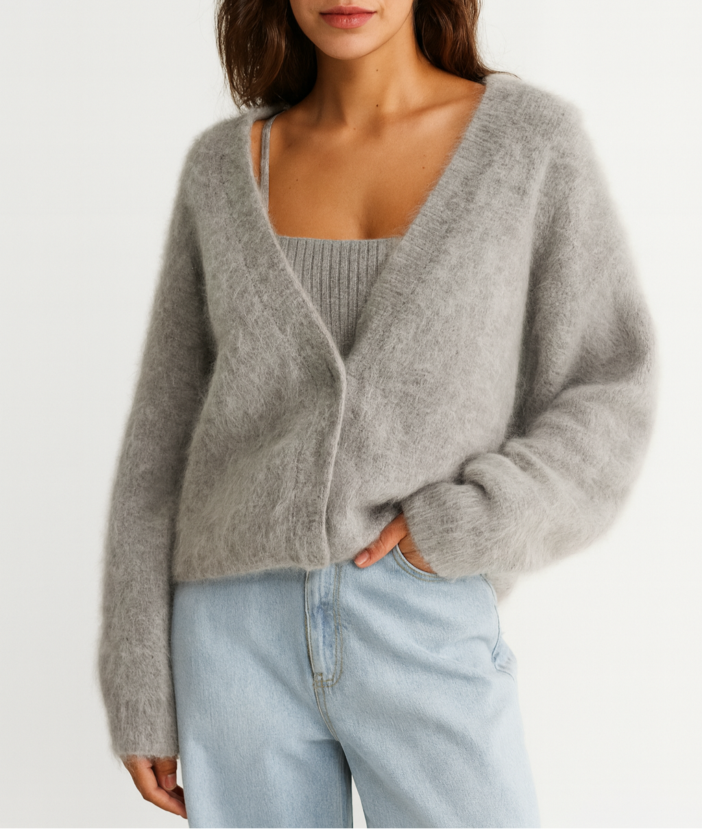 OSLO – CÁRDIGAN ELEGANTE DE PUNTO OVERSIZE PARA MUJER