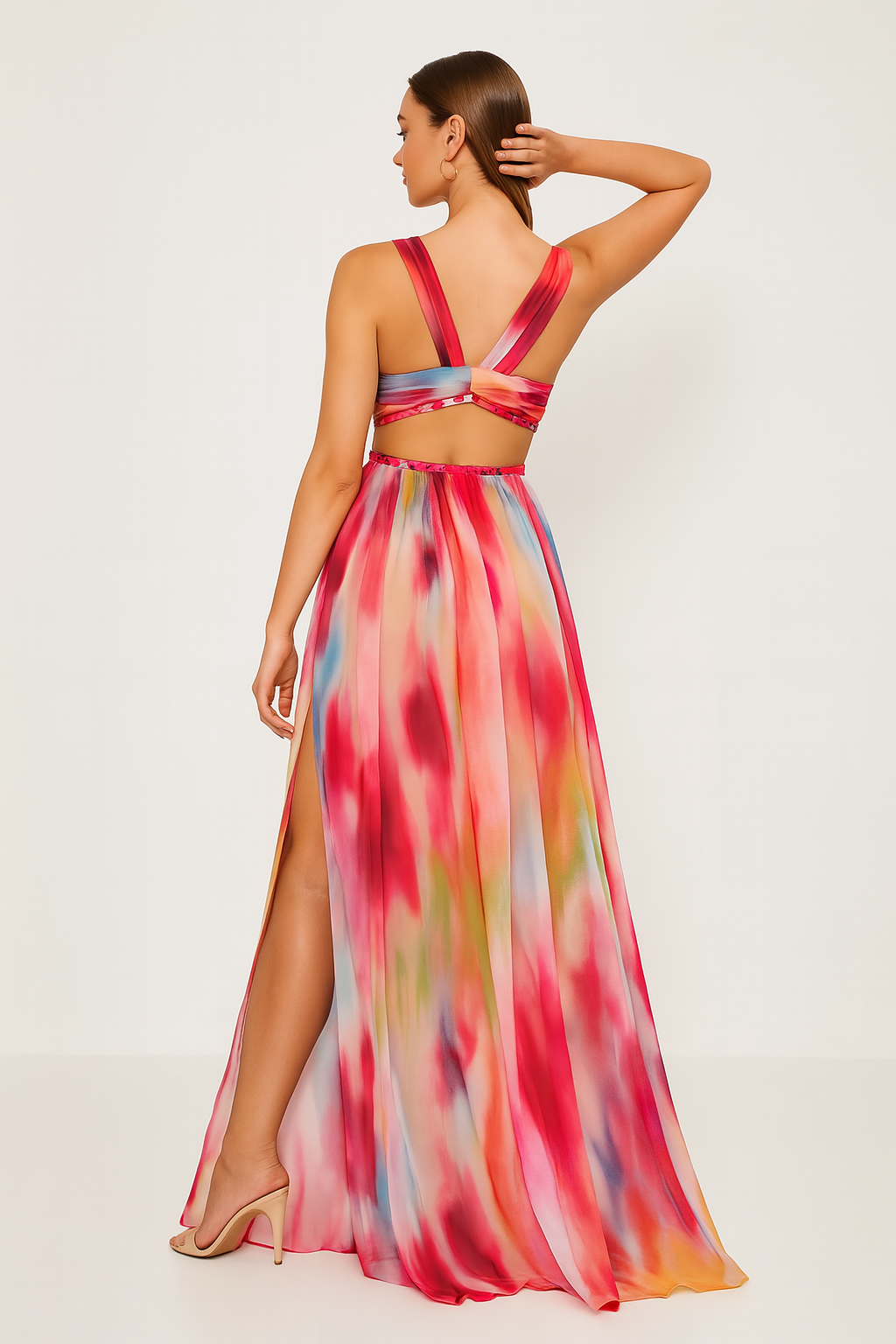 Lucia™ | Vestido Maxi con Estampado Acuarela