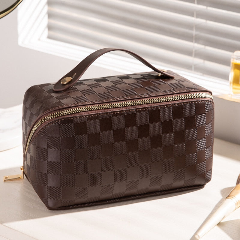 COSMETIC BOLSO - TRAVEL - CHECKERED - MAKEUP BOLSO - VANITY BOLSO MAKEUP