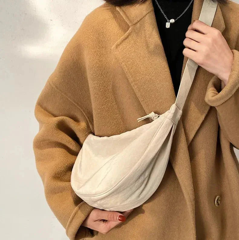CROSSBODY BOLSO - ADJUSTABLE STRAP - ZIPPER - HALF MOON BOLSO - BUM BOLSO