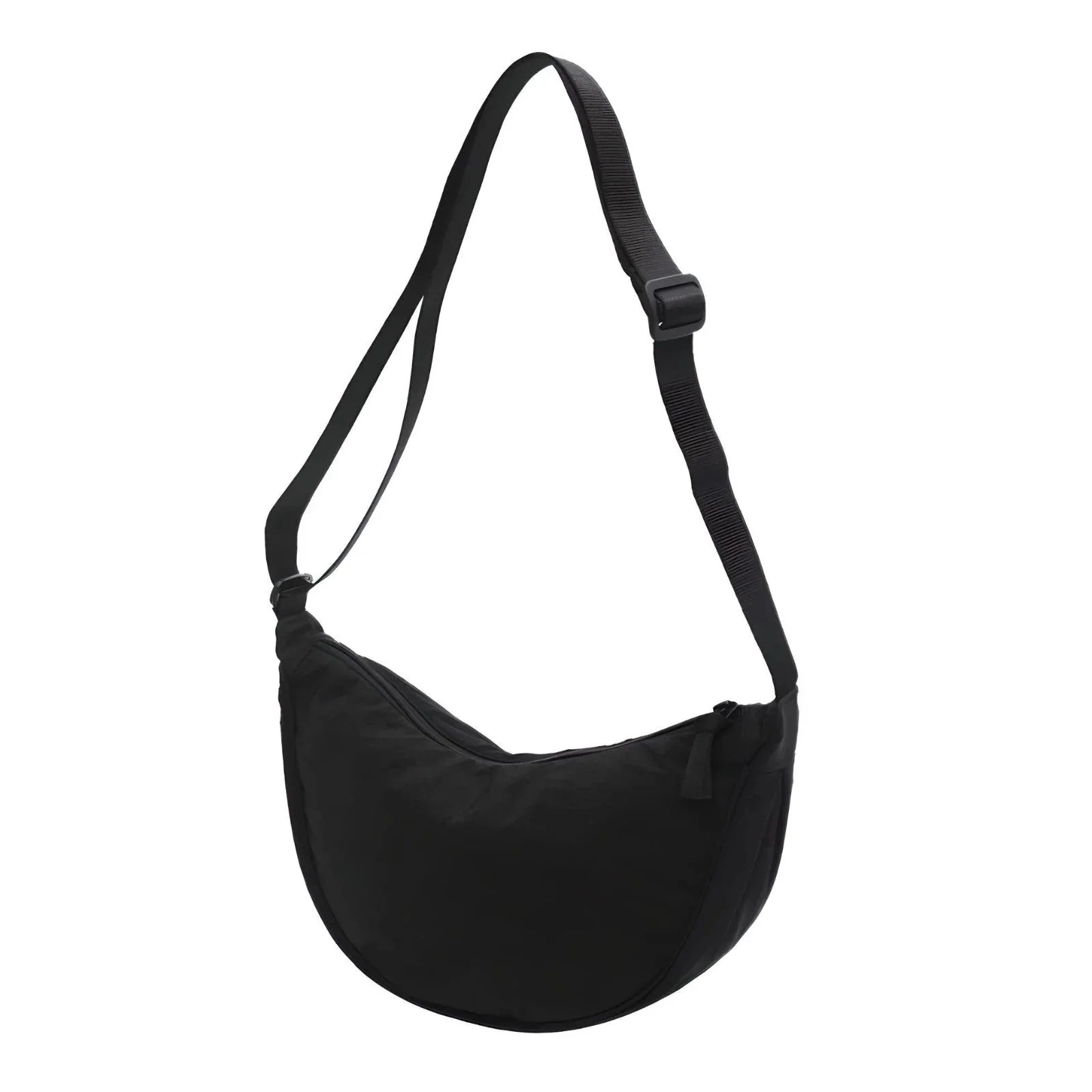 CROSSBODY BOLSO - ADJUSTABLE STRAP - ZIPPER - HALF MOON BOLSO - BUM BOLSO