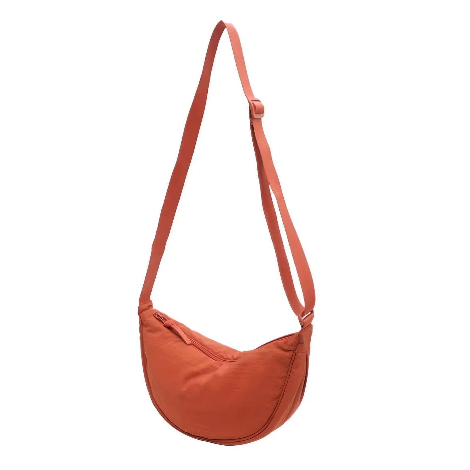 CROSSBODY BOLSO - ADJUSTABLE STRAP - ZIPPER - HALF MOON BOLSO - BUM BOLSO