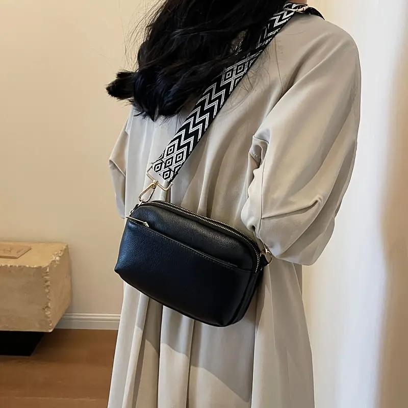 CROSSBODY BOLSO, WIDE STRAP, PU LEATHER, BUM BOLSO, MINI BOLSO