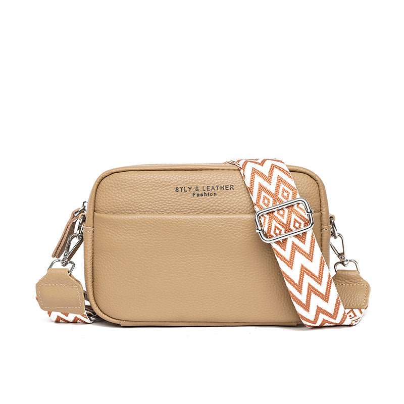 BOLSO AMELIA – BANDOLERA PEQUEÑA CON CIERRE DE CREMALLERA Y CORREA GRUESA PARA MUJER'S BAGS 