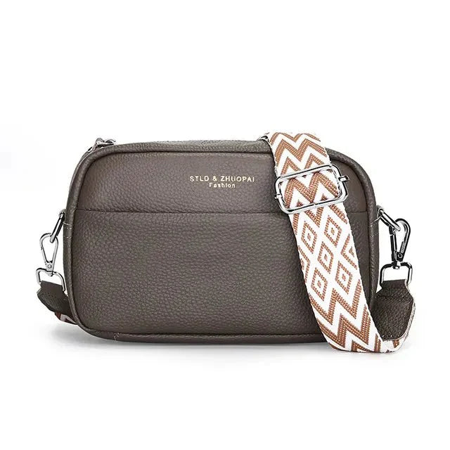 BOLSO AMELIA – BANDOLERA PEQUEÑA CON CIERRE DE CREMALLERA Y CORREA GRUESA PARA MUJER'S BAGS 