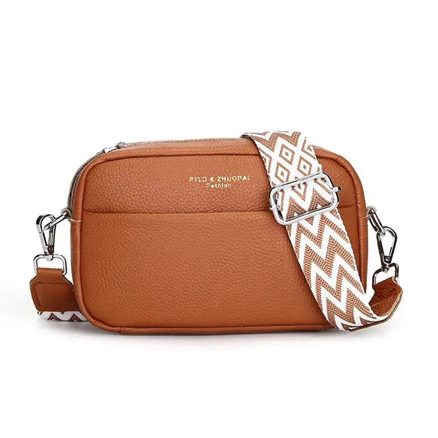 BOLSO AMELIA – BANDOLERA PEQUEÑA CON CIERRE DE CREMALLERA Y CORREA GRUESA PARA MUJER'S BAGS 