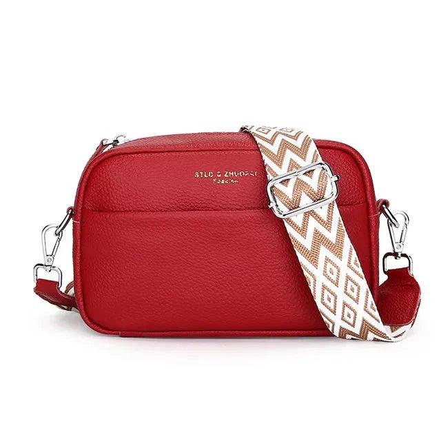 BOLSO AMELIA – BANDOLERA PEQUEÑA CON CIERRE DE CREMALLERA Y CORREA GRUESA PARA MUJER'S BAGS 