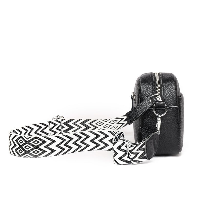 BOLSO AMELIA – BANDOLERA PEQUEÑA CON CIERRE DE CREMALLERA Y CORREA GRUESA PARA MUJER'S BAGS 
