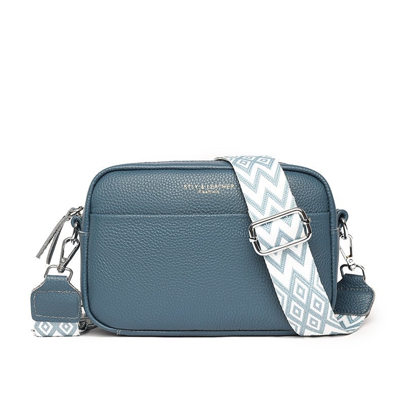BOLSO AMELIA – BANDOLERA PEQUEÑA CON CIERRE DE CREMALLERA Y CORREA GRUESA PARA MUJER'S BAGS 