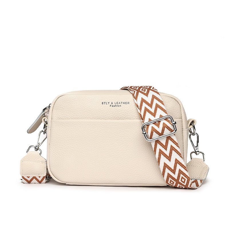 BOLSO AMELIA – BANDOLERA PEQUEÑA CON CIERRE DE CREMALLERA Y CORREA GRUESA PARA MUJER'S BAGS 