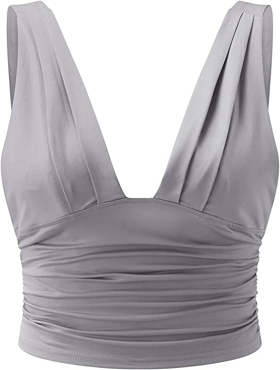 Giselle - Top elegante senza maniche con scollo a V