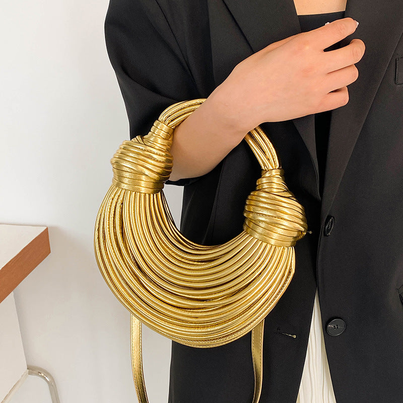 BOLSO DE MANO - WOMEN'S SMALL WOVEN EVENING BOLSO PURSE