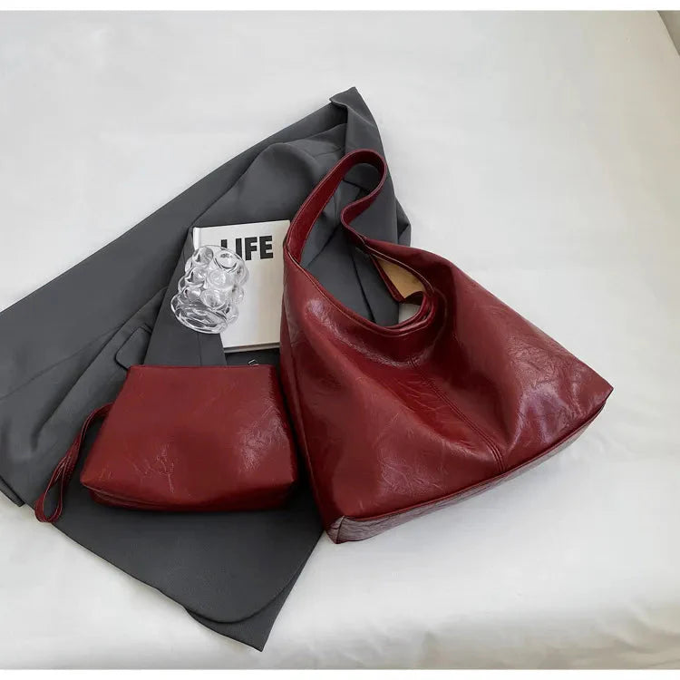 HOBO BOLSO | LARGE | VEGAN LEATHER | SHOULDER BOLSO | CLUTCH AND BOLSO