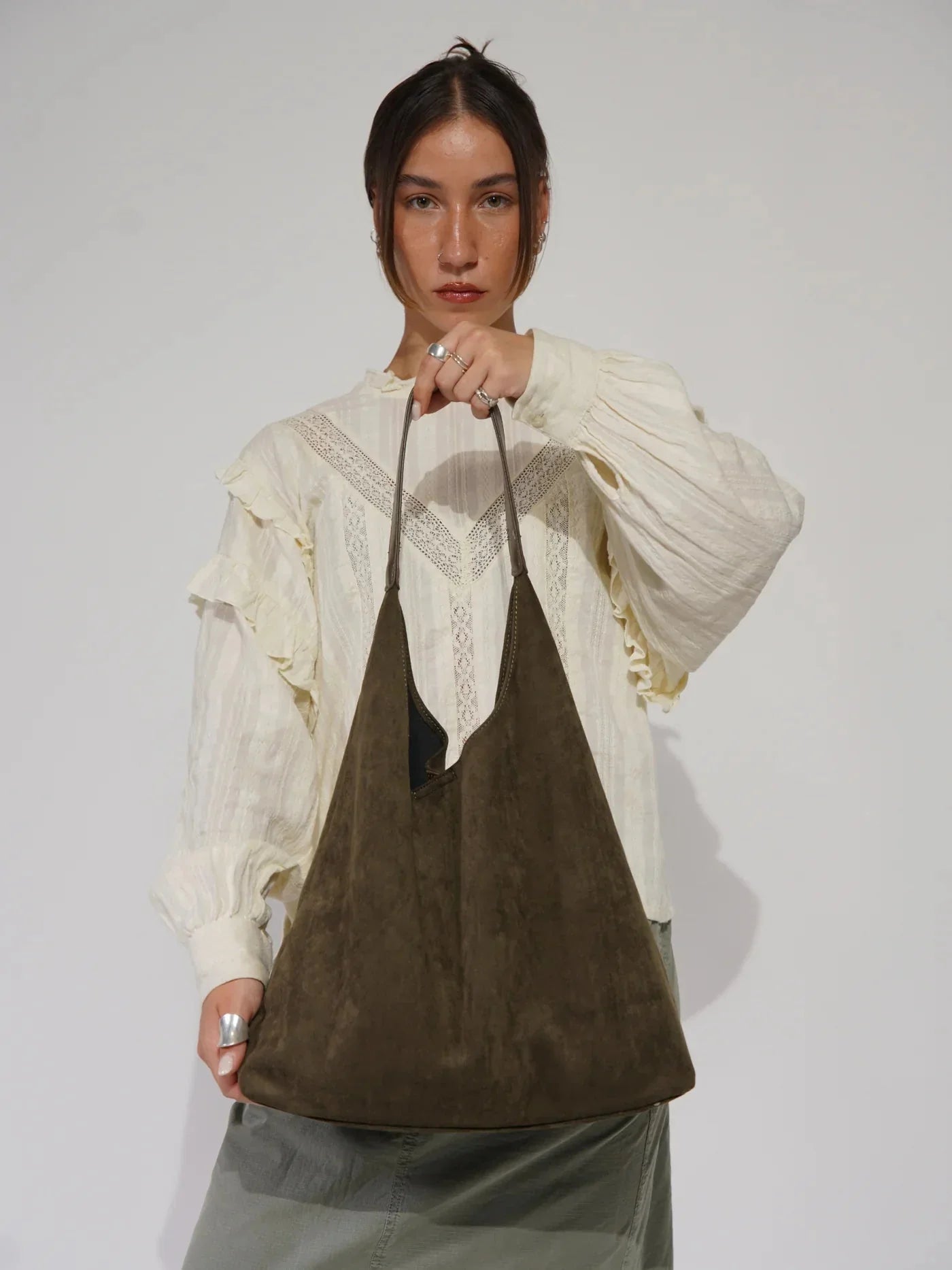 HOBO BOLSO - WOMEN'S LARGE SUEDE SHOPPER SHOULDER BOLSO