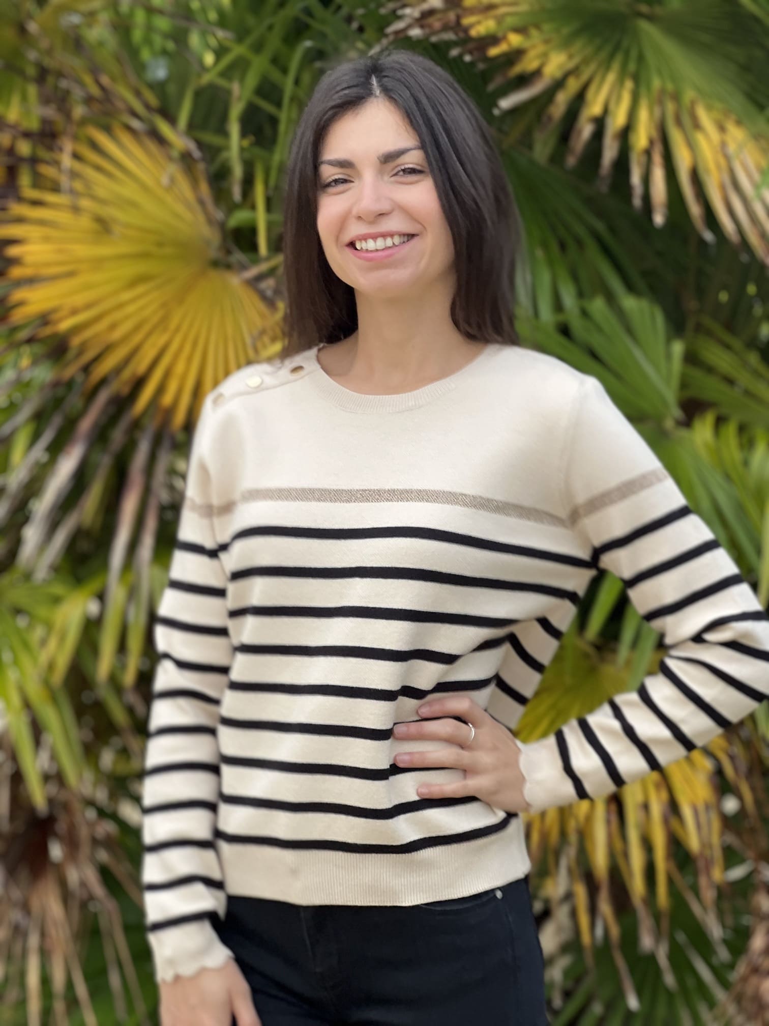 LINETTE – SUÉTER MARINERO DE PUNTO FINO