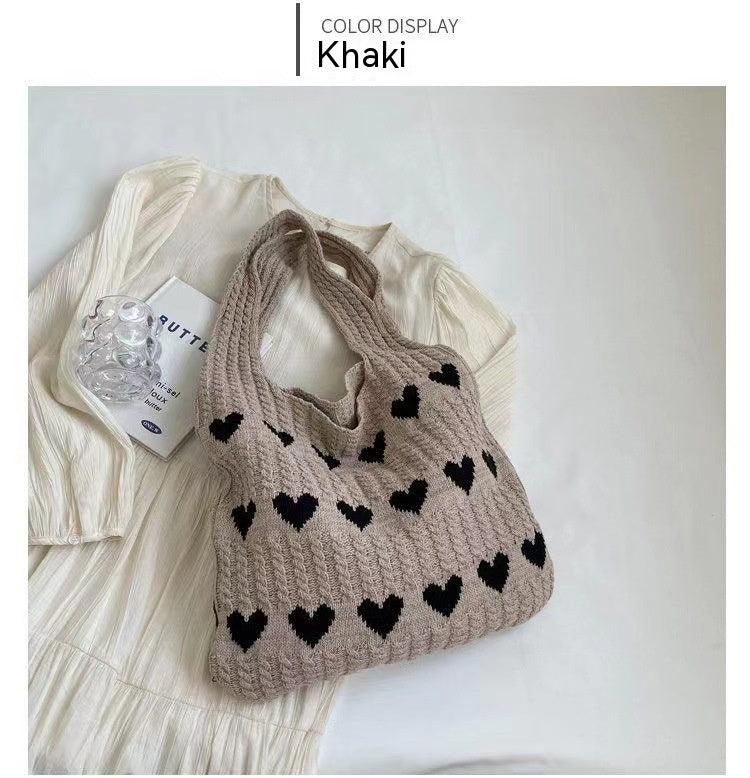 KNITTED BOLSO - LARGE - BOLSA - SHOPPER BOLSO - SHOULDER BOLSO