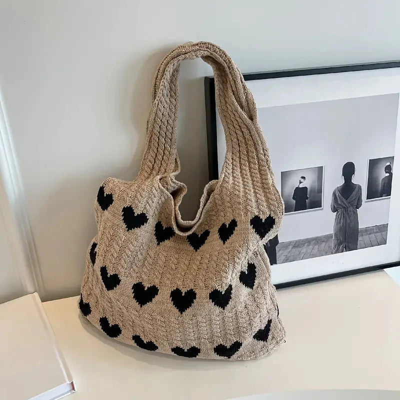 KNITTED BOLSO - LARGE - BOLSA - SHOPPER BOLSO - SHOULDER BOLSO