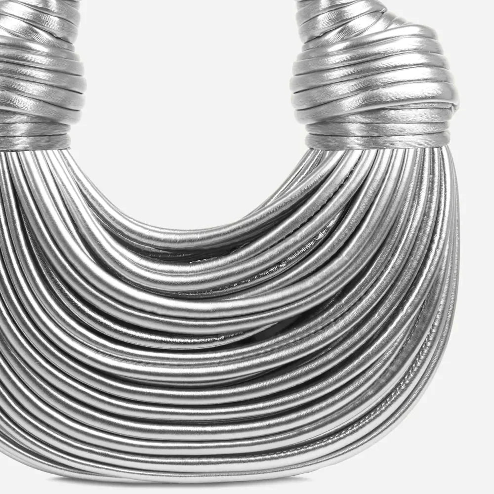 KNOT BOLSO - WOMEN'S SMALL ELEGANT GOLD SILVER BOLSO DE MANO