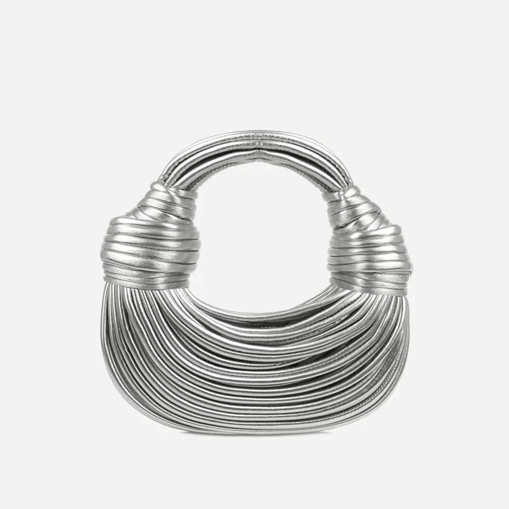 KNOT BOLSO - WOMEN'S SMALL ELEGANT GOLD SILVER BOLSO DE MANO