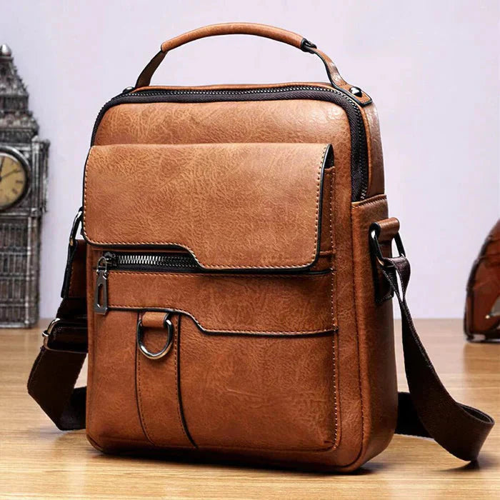 LEATHER BOLSO - LARGE - POCKETS - CROSSBODY BOLSO - SHOULDER BOLSO