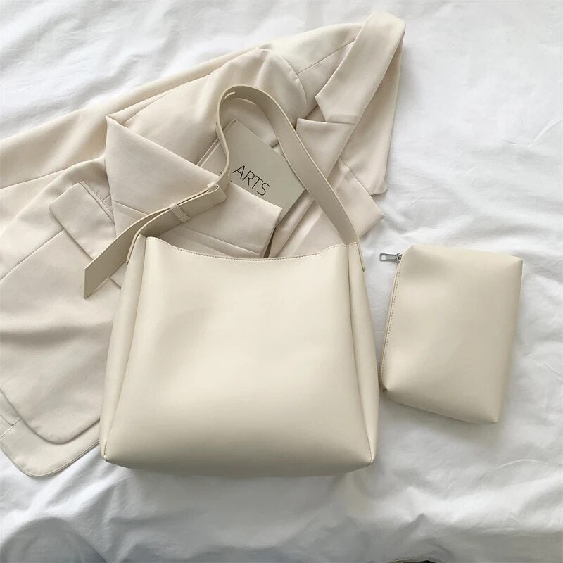 BOLSO VALENTINA – DE HOMBRO EN POLIPIEL CON MONEDERO PEQUEÑO PARA MUJER