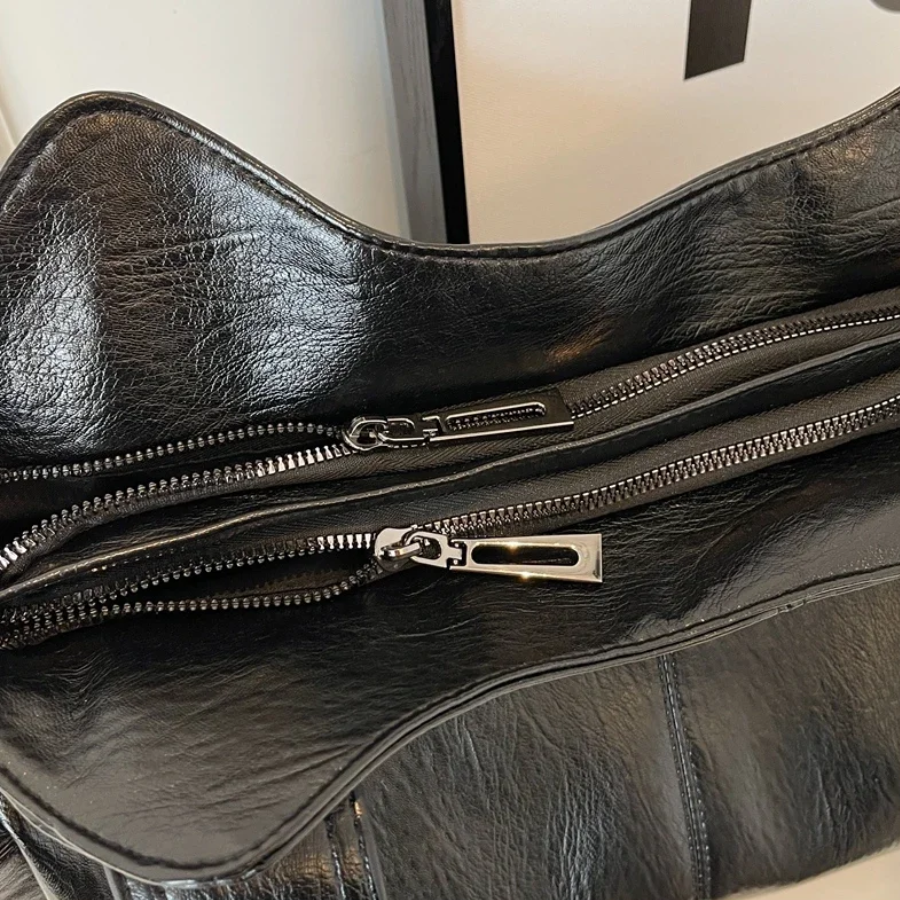 LEATHERETTE BOLSO - WOMEN'S BIG CROSSBODY SHOULDER BOLSA BOLSO