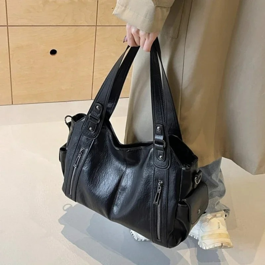 LEATHERETTE BOLSO - WOMEN'S BIG CROSSBODY SHOULDER BOLSA BOLSO