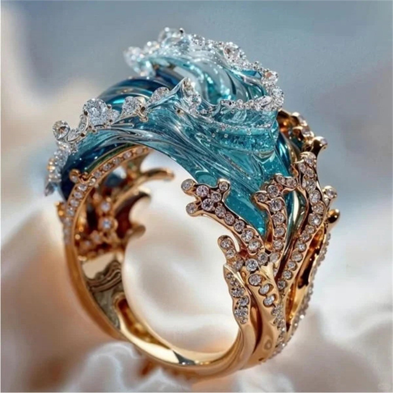 Perla | Anillo Diseño de Olas