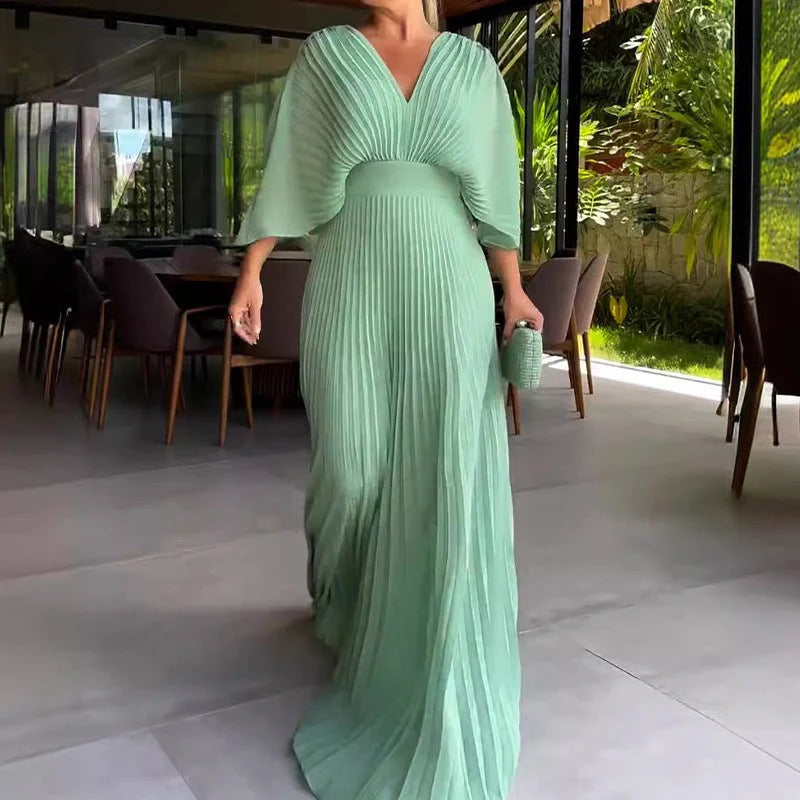 AMAYA VESTIDO CLÁSICO PLISADO
