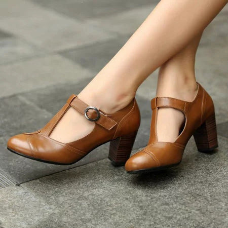 RACHELE | ELEGANTE ZAPATO DE SALÓN CON TIRA EN T Y TACÓN BAJO PARA UN LOOK SOFISTICADO
