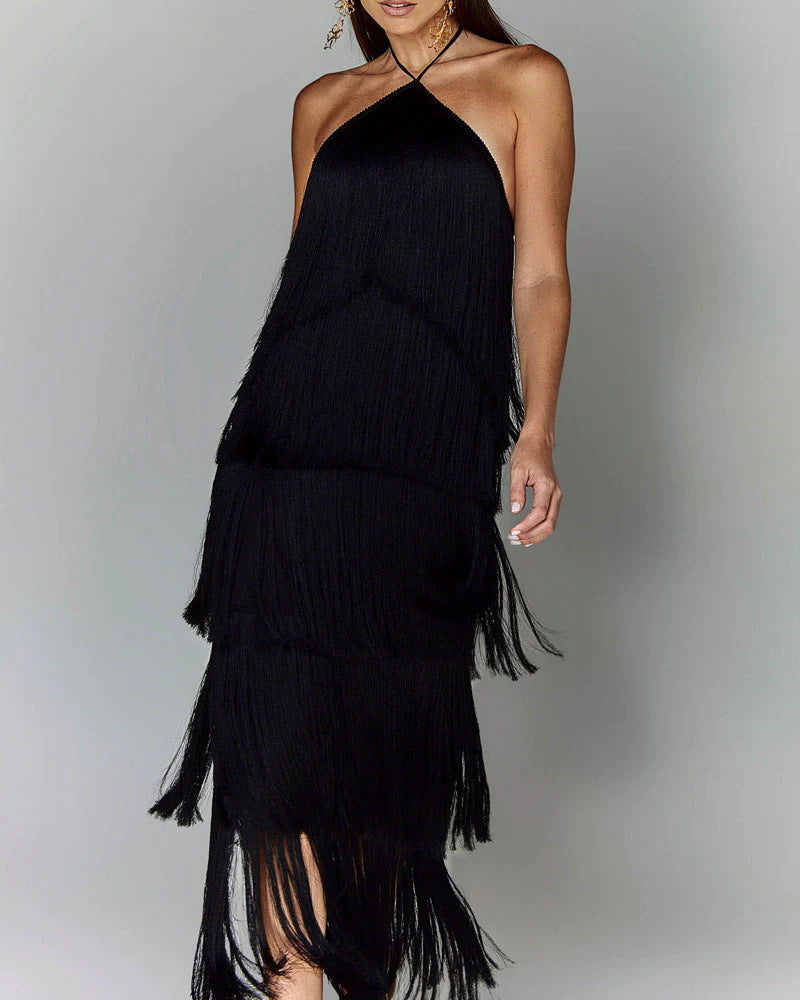 SAMIRA VESTIDO CON FLECOS
