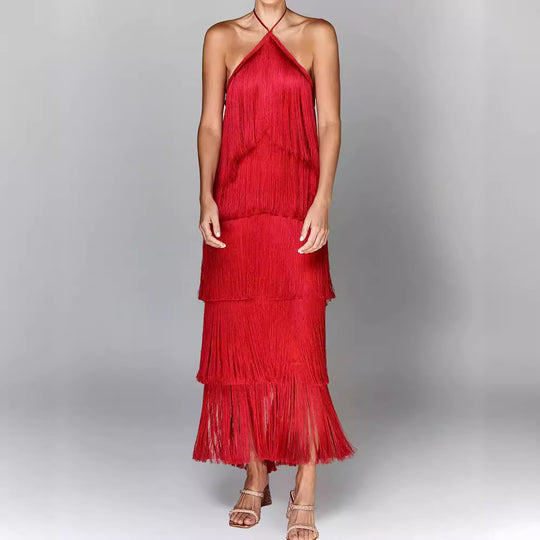 SAMIRA VESTIDO CON FLECOS