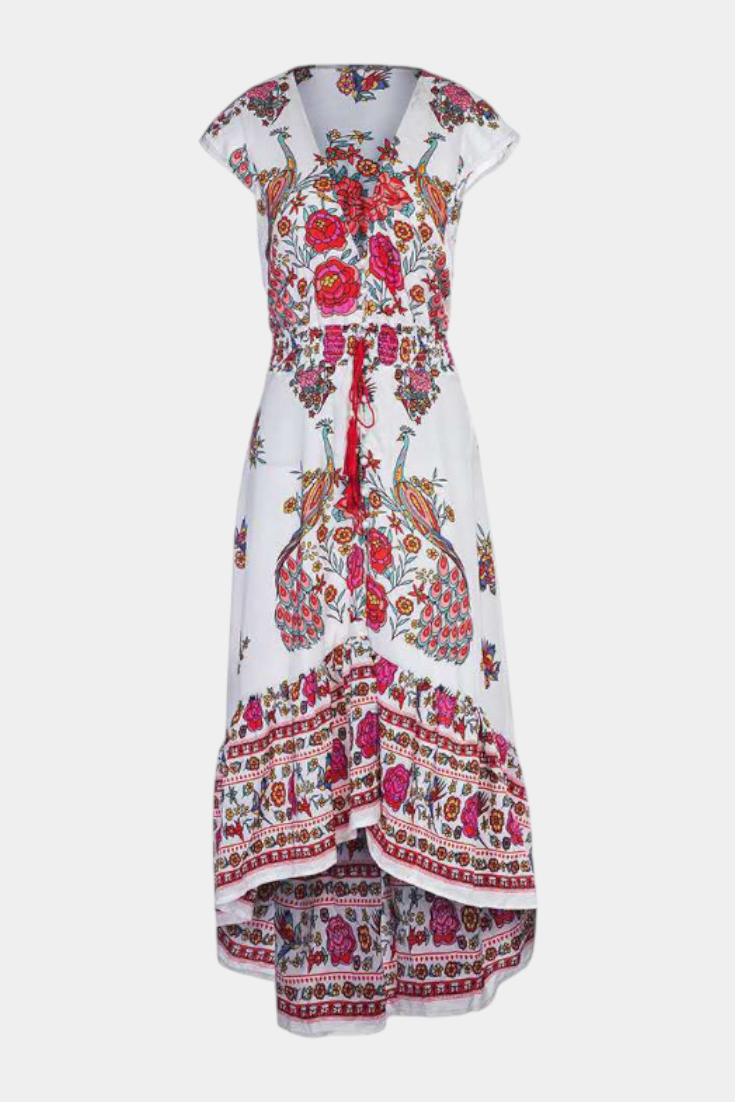 Chiara Vestido Floral Boho Chic con Cintura Ajustable