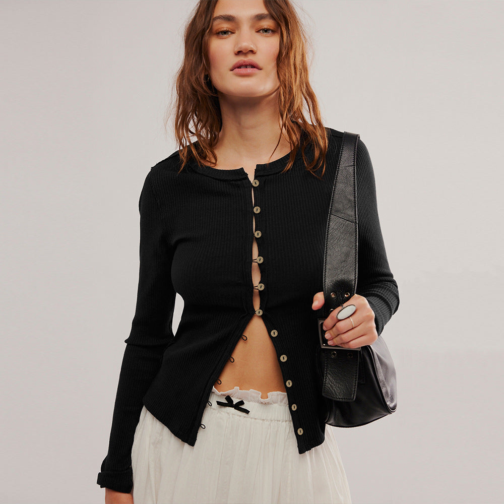 CARDIGAN ELEGANTE DE MUJER – BOTONES DECORATIVOS Y ESTILO MODERNO