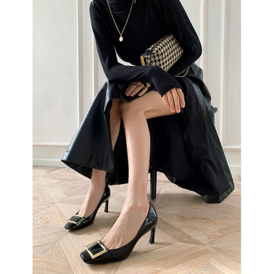 TEONA™ | ELEGANTES SANDALIAS CON PUNTA CUADRADA Y TACÓN MEDIO