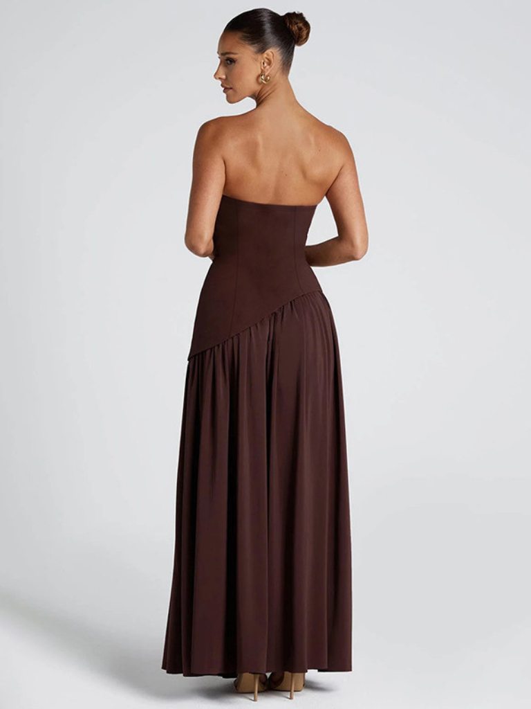 Alessia™ | Vestido Largo Asimétrico con Choker