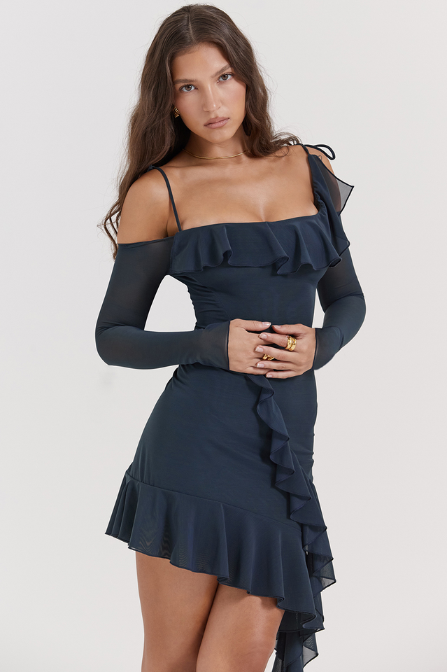 NADIA VESTIDO CORTO CON VOLANTES