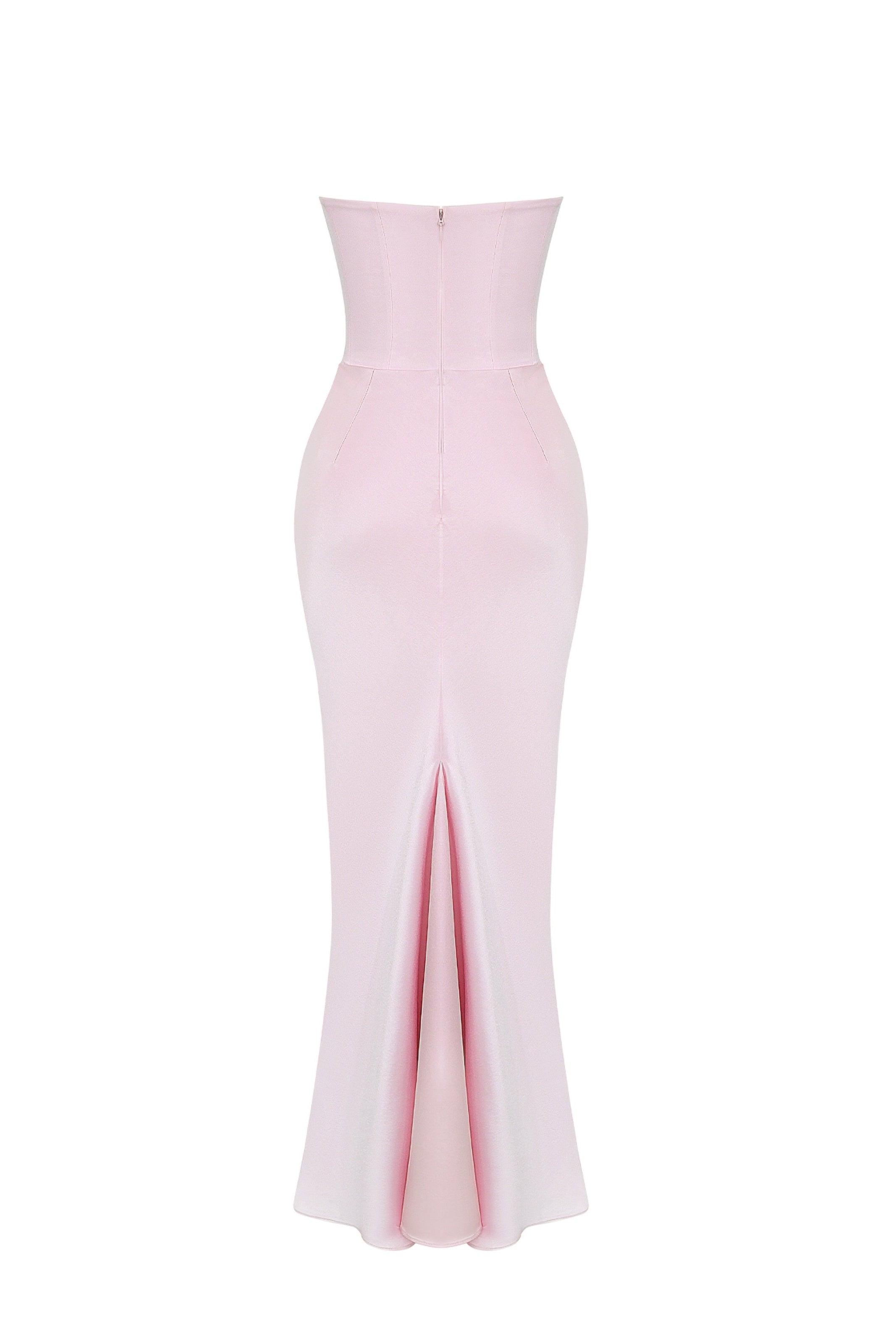 Emily Vestido Maxi Drapado Sin Tirantes