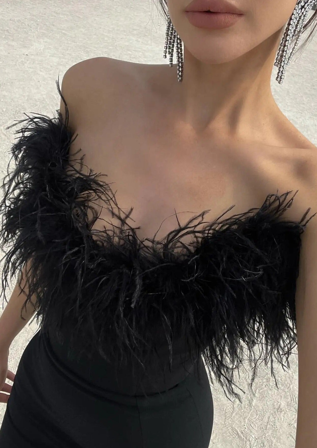 Anastasia | Vestido de Plumas Lujo