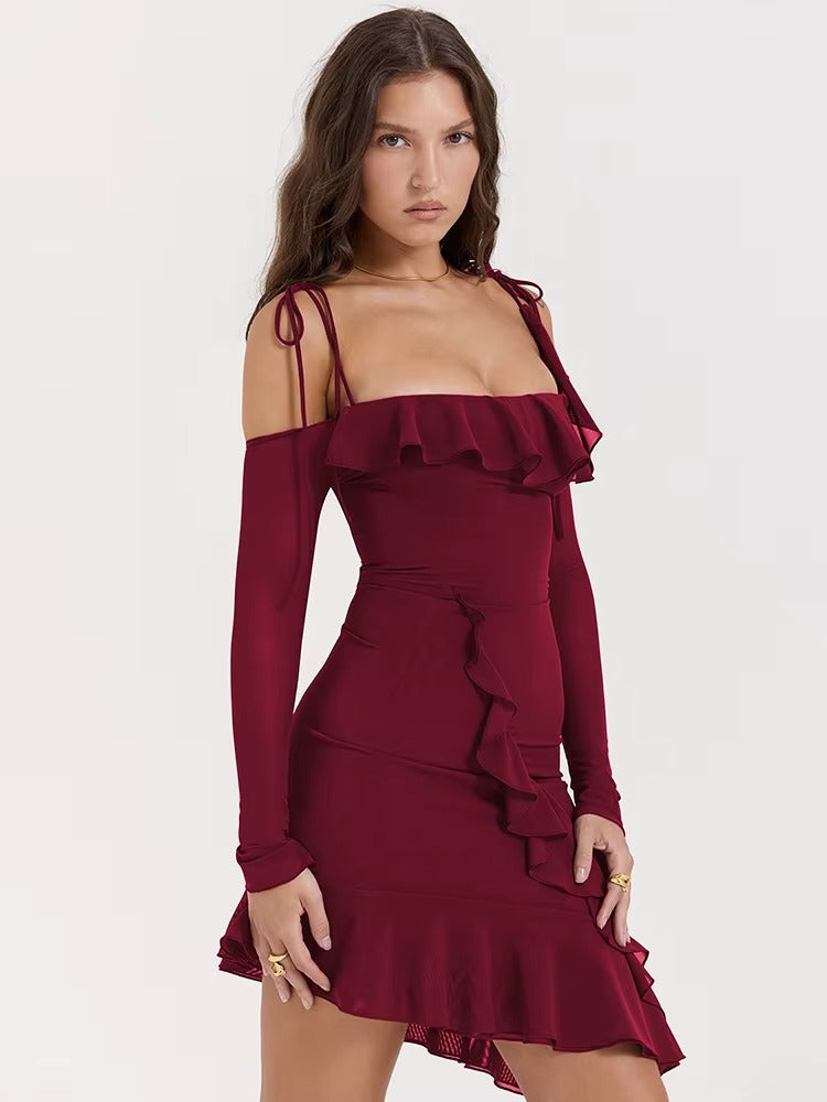 NADIA VESTIDO CORTO CON VOLANTES