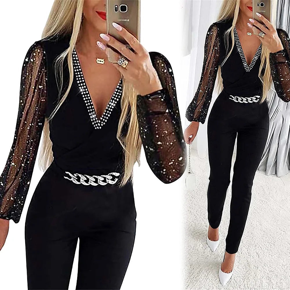 MONO ELEGANTE PARA MUJER CON DISEÑO SOFISTICADO Y MANGAS BRILLANTES