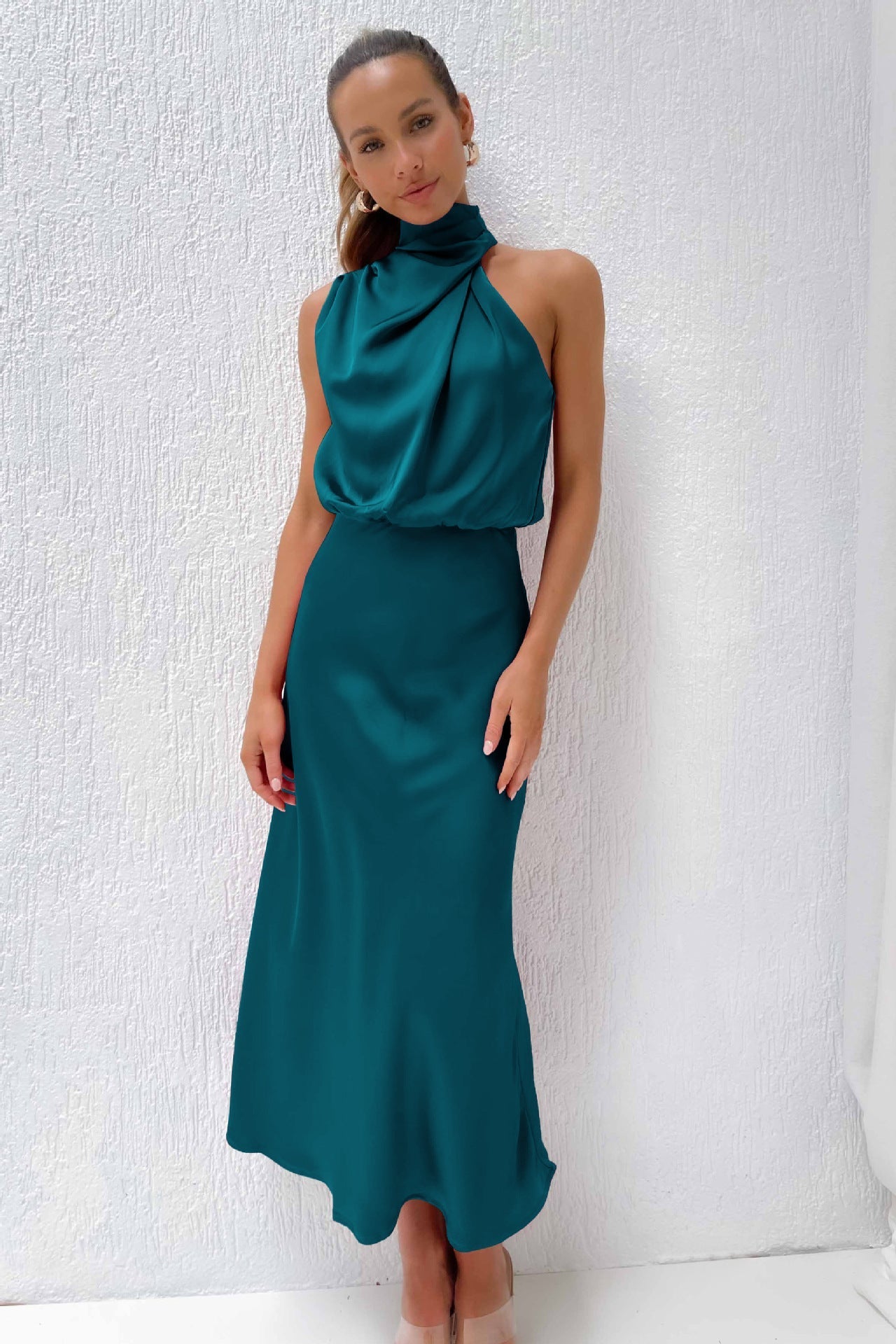 LIA VESTIDO LARGO SATINADO