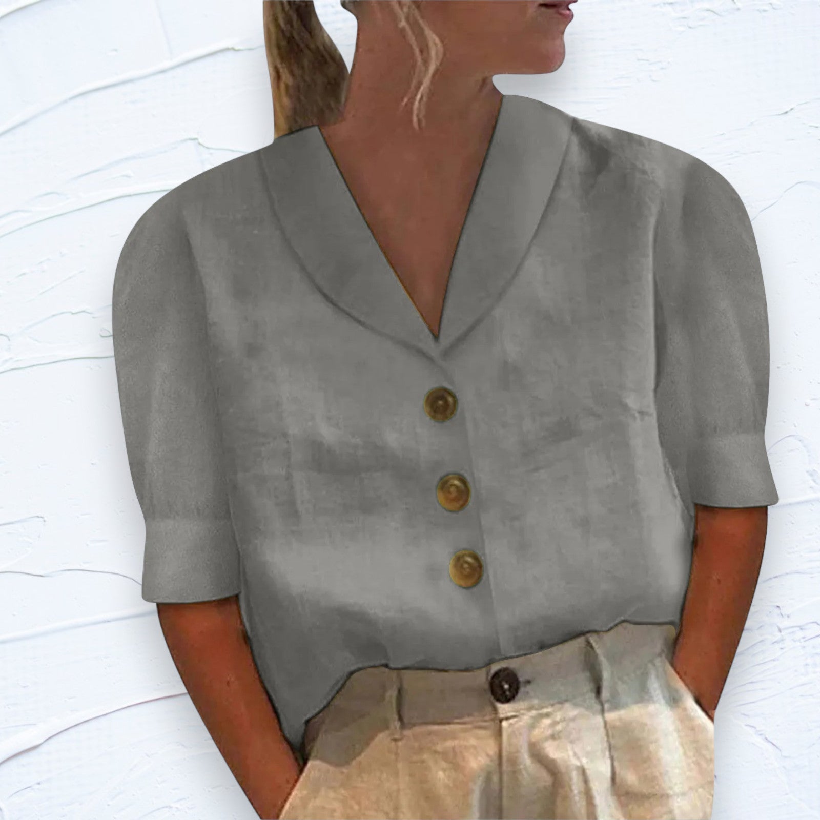 Lily - Top con colletto e bottoni