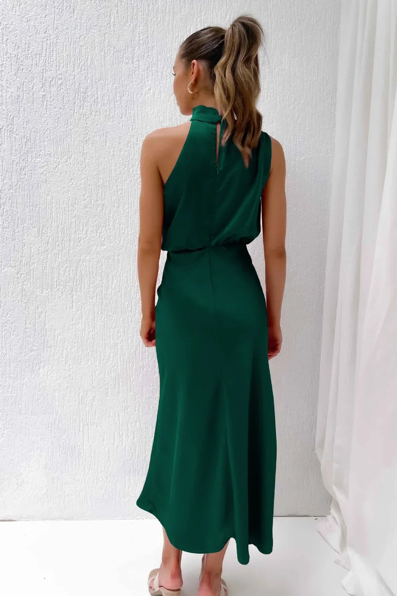 LIA VESTIDO LARGO SATINADO